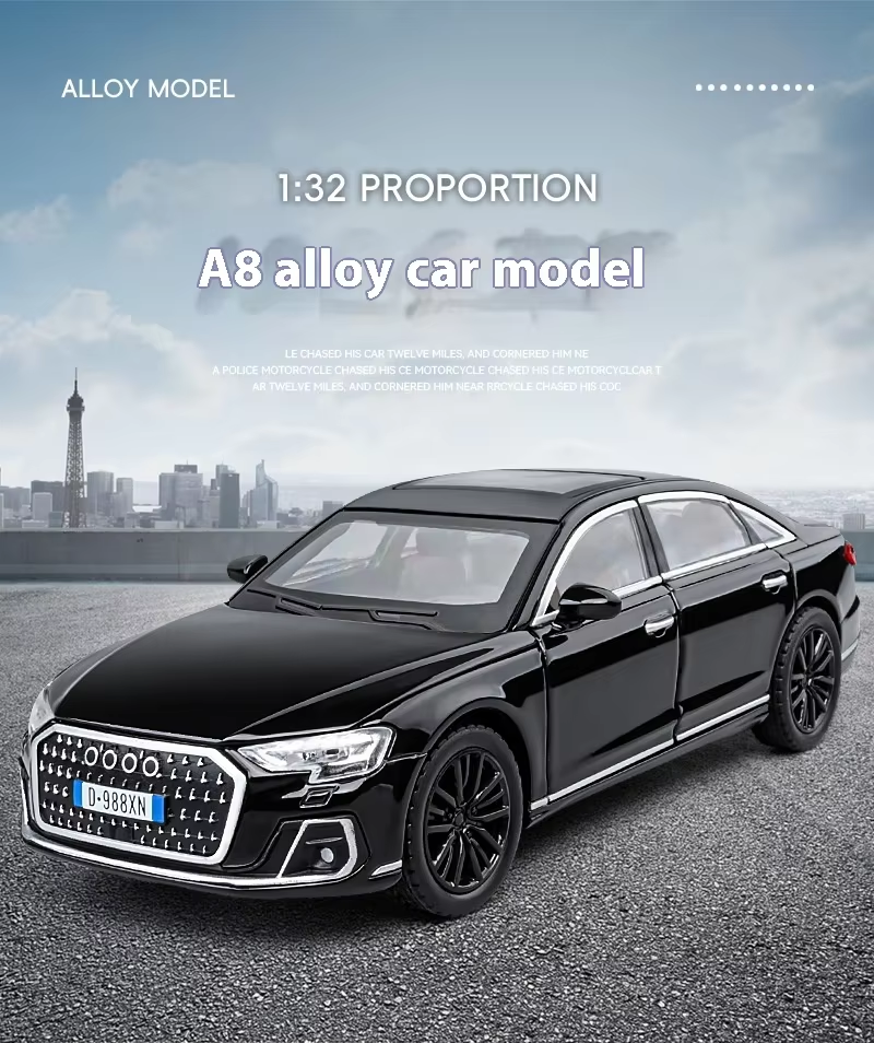 1:32 Audi A8 Car Toy Alloy Dieast Metal Model Car