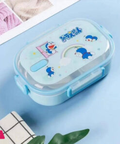 2 Partition Stainless Steel School Lunch Box With Spoon 10 2 Partition Stainless Steel School Lunch Box With Spoon - Image 3
