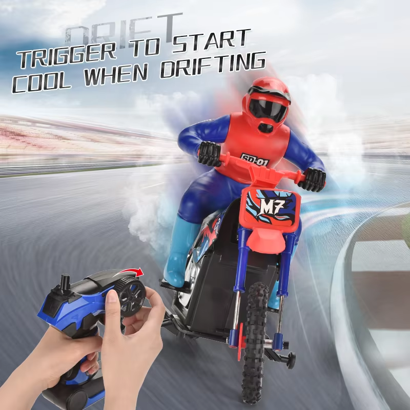 2.4G 1:10 Mist Spray Remote Control Motorcycle Toys Rc Motorcycle