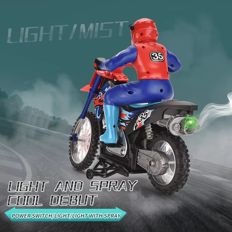 2.4G 1:10 Mist Spray Remote Control Motorcycle Toys Rc Motorcycle