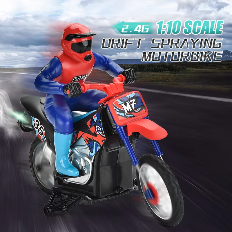 2.4G 1:10 Mist Spray Remote Control Motorcycle Toys Rc Motorcycle