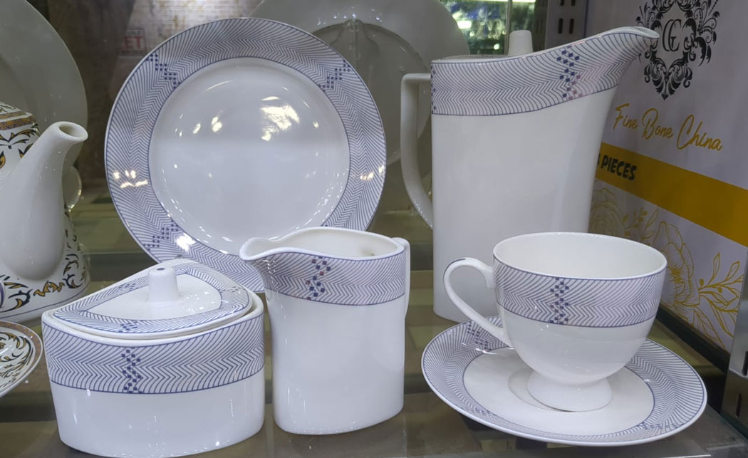 24 Pcs Bone China Ceramic Tea Set