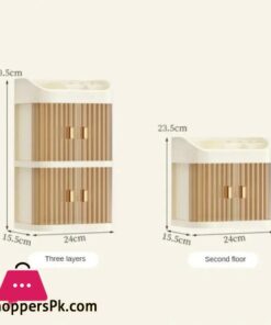 3-Layer Makeup Storage Box Dust-Proof Cosmetic Organizer - Image 2