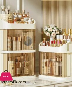 3-Layer Makeup Storage Box Dust-Proof Cosmetic Organizer - Image 3