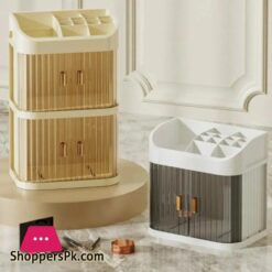 3-Layer Makeup Storage Box Dust-Proof Cosmetic Organizer