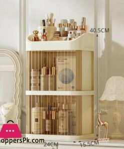 3-Layer Makeup Storage Box Dust-Proof Cosmetic Organizer - Image 6