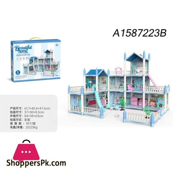 3 Storey Big Doll House Villa Children'S Family Diy Accessories Assembly Dream Castle Toy Girl Gift 3 3 Storey Big Doll House Villa Childrens Family Diy Accessories Assembly Dream Castle Toy Girl Gift