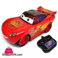 3D Mc Queen Remote Control Car Plastic Lightning Mcqueen Vehicle Lights Multicolour