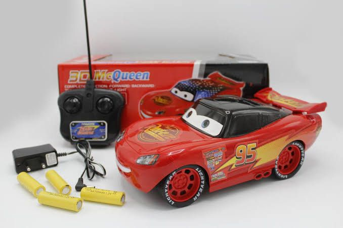 3D Mc Queen 1:16 Remote Control Car Plastic Lightning Mcqueen Vehicle Lights
