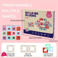 3D Transform Movable Shape Building Blocks - 180 Pieces