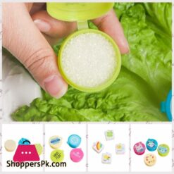 4Pcs Set Round Square Mini Seasoning Sauce Box Refillable Plastic Condiment Box Small Capacity Sauce Packaging Box