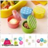 4pcs set Round Square Mini Seasoning Sauce Box Refillable Plastic Condiment Box Small Capacity Sauce Packaging Box