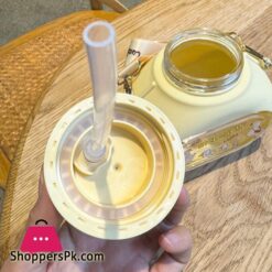 650Ml Kawaii Kids Water Bottle Summer Large Capacity Plastic Straw Drinking Cup Water Bottle For School Student