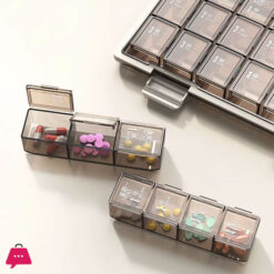 7 Days Pill Case Colorful Design Stackable 3 Times A Day Pill Organizer Box