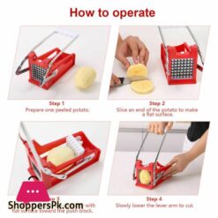 Potato Chips French Fries Strip Cutting Cutter Machine