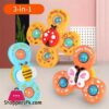 Baby Rattles Set With Suction Cup Spinner Toy Suitable For Travel Dining Table Bathroom