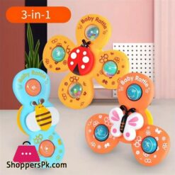 Baby Rattles Set With Suction Cup Spinner Toy Suitable For Travel Dining Table Bathroom