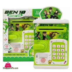 Ben-10 Finger Print & Number Bank Money Saver ATM with Light Music
