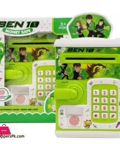 Ben-10 Finger Print & Number Bank Money Saver ATM with Light Music