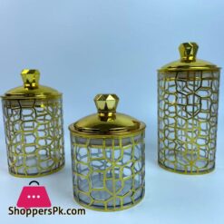 Pack Of 3 Borosilicate Glass Food Storage Jars With Natural Bamboo Lid Airtight Kitchen Canisters For Sugar Candy Cookies Rice Spices Large Medium Small Sizes