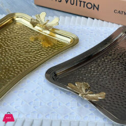 Butterfly Turkish Elegance &Amp; Silver Serving Tray 30 X 19Cm 9 Butterfly Turkish Elegance &Amp; Silver Serving Tray 30 X 19Cm