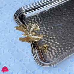 Butterfly Turkish Elegance &Amp; Silver Serving Tray 30 X 19Cm 7 Butterfly Turkish Elegance &Amp; Silver Serving Tray 30 X 19Cm