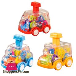 Douyin Childrens Puzzle Transparent Gear Toy Car Press Pull Back Inertia Glide Car Gifts Wholesale