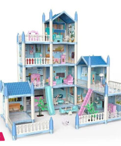 Children‘s Toy Snow Princess Doll House Villa Castle Girl Home Toy (Nine Rooms 1 Terrace )
