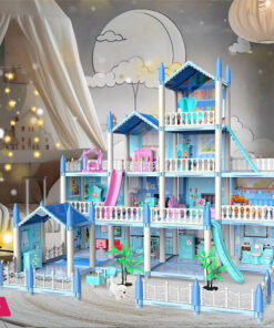 Children‘s Toy Snow Princess Doll House Villa Castle Girl Home Toy 4 Story 14 Rooms - Image 2