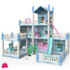 Children‘s Toy Snow Princess Doll House Villa Castle Girl Home Toy 7 Rooms 1 Terrace