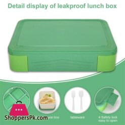 Compartment Lunch Box Plastic Portable Lunchbox Students Office Bento Box Microwave Food Containers With Fork And Spoon