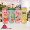 Crack Style Refrigerator Ice Cup Cans Plastic Reusable Cup Double-Layer Plastic Water Bottle With Straw