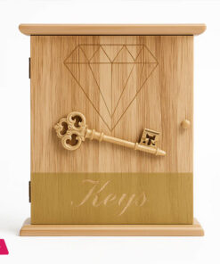 Wood Key Holder Key Box Decorative Key Holder 6 Hook - Image 4