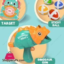 Dino Target Toy Play Set For Kids Shooting Gun Dart Board