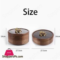 Double Layer Walnut Solid Wood Fruit Plate European Home Modern Dried Fruit Snack Dishes 13 Double Layer Walnut Solid Wood Fruit Plate European Home Modern Dried Fruit Snack Dishes