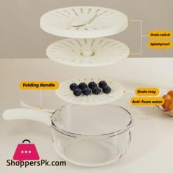 Drain Basket Keeper Container Practical Fruit Colander Food Storage Container Removable Basket For Strawberry