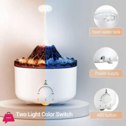 Flame Air Diffuser Volcano Aroma Diffuser Auto-Off Aromatherapy Oil Volcano Diffuser, 560 ml Aroma Diffuser Humidifier for Bedroom, Office, Living Room Home Cool Air Fragrance Volcano Humidifier