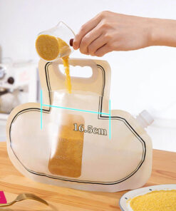 Food Storage Bag Airtight Cereal Storage Containers Pouch Kitchen Organizer 1-Pcs