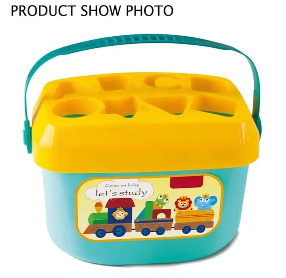 Huanger Babys First Alphabet Block Shape Sorting Blocks – 16 Colorful Pieces