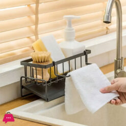 Metal Kitchen Sink Caddy with Drainage Basket