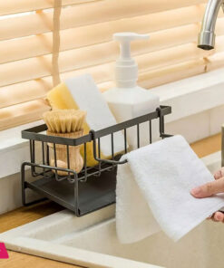 Metal Kitchen Sink Caddy with Drainage Basket