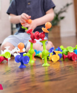 Mini Suckers (Squigz) Suction Building Blocks – Construction Toy – 90 Pieces