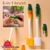 Multi-Functional 5-In-1 Cup Brush Cleaning Brush Long Handle Cup Washing Artifact Bottle Brush 2 Multi-Functional 5-In-1 Cup Brush Cleaning Brush Long Handle Cup Washing Artifact Bottle Brush