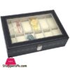 PU Leather Watch Box For Men Watch Display Case With Glass 12-Watch
