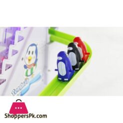 Penguin Slide Race Track With Flashing Rhythmic Music Light Toy