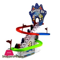 Penguin Slide Race Track With Flashing Rhythmic Music Light Toy