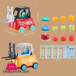 Plastic Engineer Forklift Transport Game Sorting Game Interactive Board Games Stacking Toys With Bell Funy Educational Toy