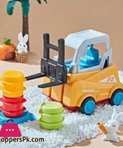 Plastic Engineer Forklift Transport Game Sorting Game Interactive Board Games Stacking Toys with Bell Funy Educational Toy