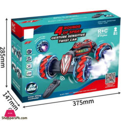 Remote Control Car Spray Drift Twist Drive With Music And Light, 360° Rotation Off-Road Car