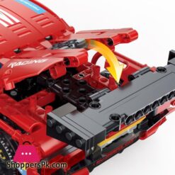 Red Racing Car Building Set - 642-Piece Collectible Sports Car Construction Kit - Perfect Back To School Toy For Boys